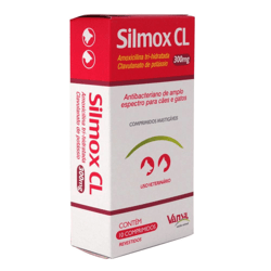 Antibiótico Silmox Cl 300Mg Vansil - Para Cães E Gatos - 10 Comprimidos - 300 Miligramas