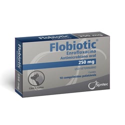 Antibiótico Syntec Flobiotic - 10 Comprimidos Para Cães E Gatos - 250 Miligramas