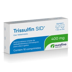 Antibiótico Trissulfin 400Mg Ourofino Para Cães E Gatos - 10 Comprimidos