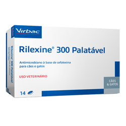 Antibiótico Virbac Rilexine 300Mg Para Cães E Gatos - 14 Comprimidos