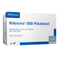 Antibiótico Virbac Rilexine 600Mg Para Cães E Gatos - 14 Comprimidos