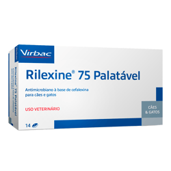Antibiótico Virbac Rilexine 75Mg Para Cães E Gatos - 14 Comprimidos