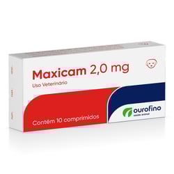 Antiinflamatório Maxicam Ourofino 2Mg Para Cães - 10 Comprimidos