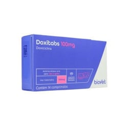Antimicrobiano Biovet Doxitabs 100Mg Para Cães E Gatos - 14 Comprimidos