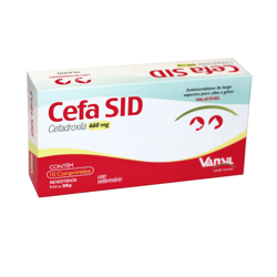 Antimicrobiano Cefa Sid 660Mg Para Cães E Gatos - 10 Comprimidos