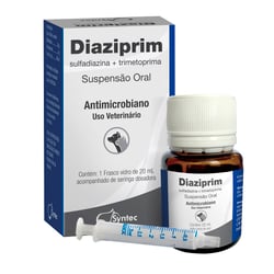 Antimicrobiano Diaziprim Syntec Para Cães E Gatos - 20Ml
