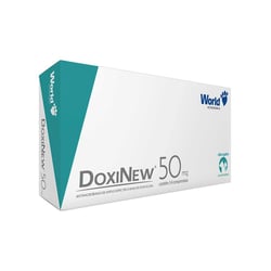 Antimicrobiano Doxinew World 50Mg Para Cães De 10Kg E Gatos De 3Kg - 1 Comprimido