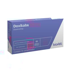 Antimicrobiano Doxitabs 200Mg Biovet Para Cães - 14 Comprimidos