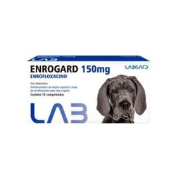 Antimicrobiano Enrogard 150Mg Para Cães Até 60Kg - 10 Comprimidos