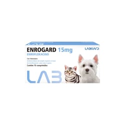 Antimicrobiano Enrogard Labgard 15Mg Para Cães E Gatos - 10 Comprimidos