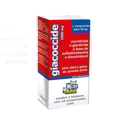Antimicrobiano Giacoccide Mon Ami 1000Mg Para Cães E Gatos - 20 Comprimidos