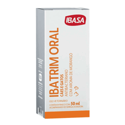Antimicrobiano Ibasa Ibatrim Oral Para Cães E Gatos - 50Ml - 50 Mililitros