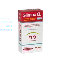 Antimicrobiano Silmox Cl 150Mg Para Cães E Gatos - 10 Comprimidos