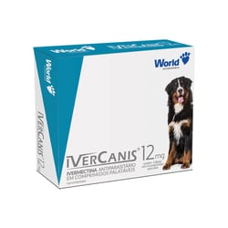 Antiparasitário Ivercanis World 12Mg Para Cães De 60Kg - 1 Tablete
