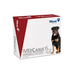 Antiparasitário Ivercanis World 6Mg Para Cachorros De 30Kg - 1 Unidade