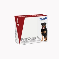 Antiparasitário Ivercanis World 6Mg Para Cães De 30Kg - 4 Comprimidos