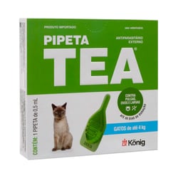 Antiparasitário Tea Pipeta 0,5Ml Para Gatos Até 4Kg