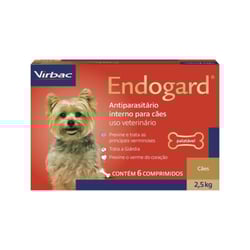 Antiparasitário Virbac Endogard Para Cães Até 2,5Kg - 1 Unidade - 6 Unidades