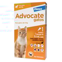 Antipulgas Advocate Para Gatos Até 4Kg - 1 Pipeta - 1 Unidade