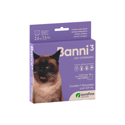 Antipulgas Banni 3 Para Gatos De 2,6Kg A 7,5Kg - 0,9Ml
