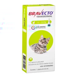 Antipulgas Bravecto Transdermal 112,5Mg Para Gatos De 1,2 A 2,8Kg - 1 Unidade