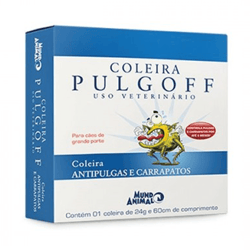 Antipulgas Coleira Mundo Animal Pulgoff Para Cachorros - 60 Centímetros