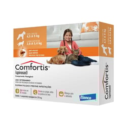 Antipulgas Comfortis 270Mg Para Cães De 4,5 A 9Kg E Gatos De 2,8 A 5,4Kg - 1 Comprimido