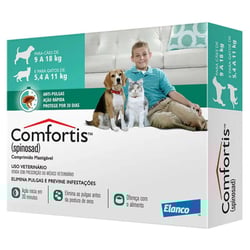 Antipulgas Comfortis 560Mg Para Cães De 9 A 18Kg E Gatos De 5,4 A 11Kg - 1 Comprimido