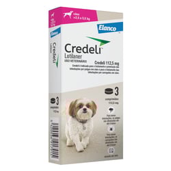 Antipulgas Credeli Elanco Para Cães De 2,5 A 5,5Kg - 1 Comprimido - 3 Comprimidos