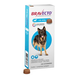 Antipulgas E Carrapatos Bravecto 1000Mg Para Cães De 20 A 40Kg - 1 Comprimido