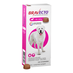 Antipulgas E Carrapatos Bravecto 1400Mg Para Cães De 40 A 56Kg - 1 Comprimido