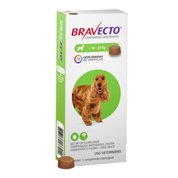 Antipulgas E Carrapatos Bravecto Msd 500Mg Para Cães De 10 A 20Kg - 1 Comprimido