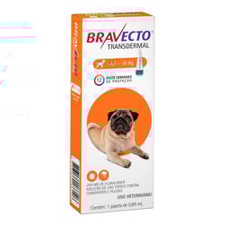Antipulgas E Carrapatos Bravecto Transdermal Msd 250Mg Para Cães De 4,5 A 10Kg - 1 Unidade