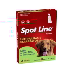 Antipulgas E Carrapatos Coveli Spot Line 2,68Ml Para Cães De 20 A 40Kg - 1 Unidade