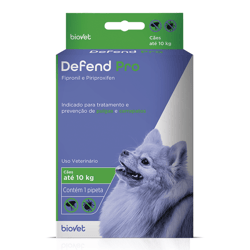 Antipulgas E Carrapatos Defend Pro Biovet Para Cães Até 10Kg - 1 Pipeta