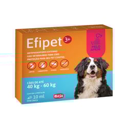 Antipulgas E Carrapatos Efipet 10Ml Para Cães De 40 A 60Kg