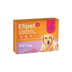 Antipulgas E Carrapatos Efipet 3+ 6,7Ml Para Cães De 24 A 40Kg - 1 Unidade