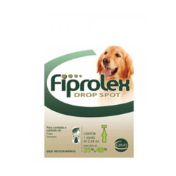 Antipulgas E Carrapatos Fiprolex Drop Spot Ceva Para Cães De 21 A 40Kg - 2,68Ml