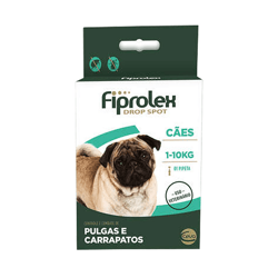 Antipulgas E Carrapatos Fiprolex Para Cães Até 10Kg - 1 Unidade (0,67Ml)