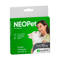 Antipulgas E Carrapatos Neopet Ourofino Para Cães Até 10Kg - 0,67Ml - 1 Unidade