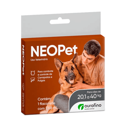 Antipulgas E Carrapatos Neopet Ourofino Para Cães De 20,1 A 40Kg - 2,68Ml - 1 Unidade