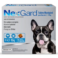 Antipulgas E Carrapatos Nexgard Para Cães De 4,1 A 10Kg - 1 Tablete - 3 Unidades