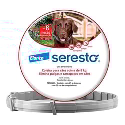 Antipulgas E Carrapatos Seresto Para Cães Acima De 8Kg - 1 Unidade