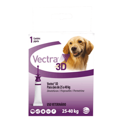 Antipulgas E Carrapatos Vectra 3D Ceva Para Cães De 25 A 40Kg - 1 Pipeta