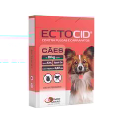 Antipulgas Ectocid Agener Para Cães Até 10Kg - 1 Unidade
