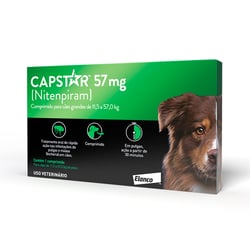 Antipulgas Elanco Capstar 57Mg Para Cães De 11 A 57Kg - 1 Comprimido