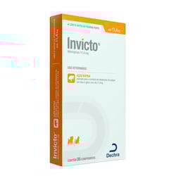 Antipulgas Invicto Dechra 11,4Mg Para Cães E Gatos - 6 Comprimidos