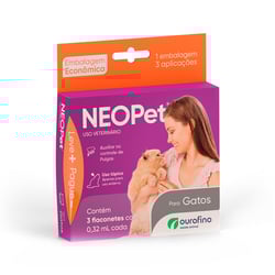 Antipulgas Neopet Ourofino Para Gatos 1-8Kg - 1 Comprimido - 3 Unidades
