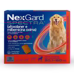 Antipulgas Nexgard Spectra Para Cães De 30,1 A 60Kg - 1 Comprimido - 1 Tablete