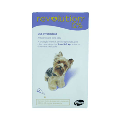 Antipulgas Revolution 12% Para Cães De 2,6Kg A 5Kg - 1 Tubo